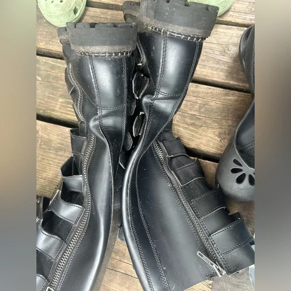 Demonia 10 moto x vegan leather zip punk boots riot-21mp - Picture 7 of 7